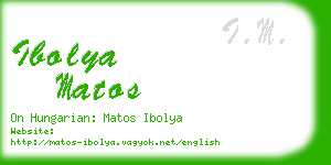 ibolya matos business card